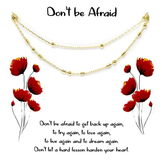 Tell Your Story: DON'T BE AFRAID Layered Short Choker Necklace