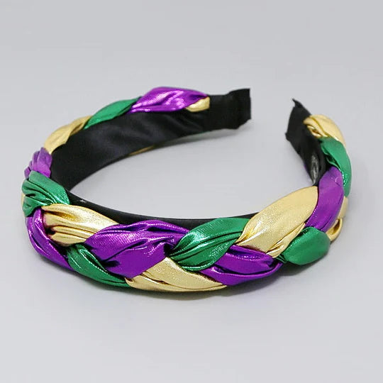 Mardi Gras Braided Headband