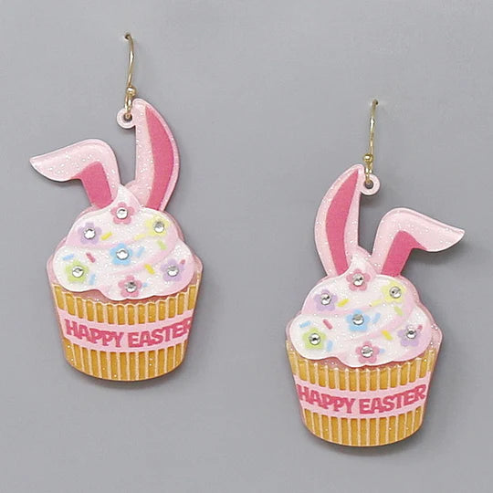 Easter Cupcake Acrylic Earrings
