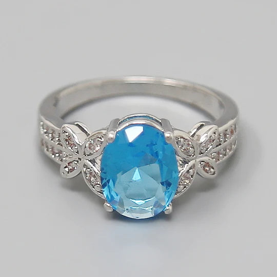 Cubic Zirconia Oval Stone Ring